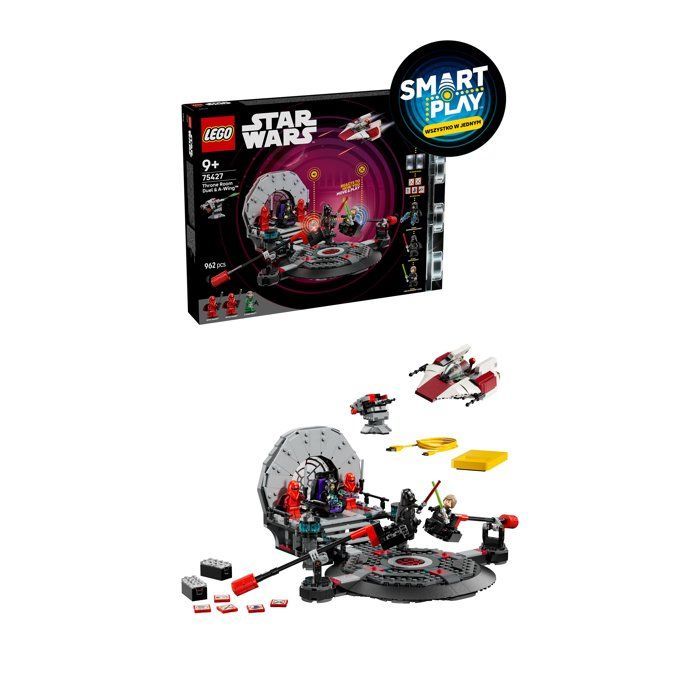 LEGO Star Wars 75427 SMART Play: Throne Room Duel and A-Wing Fighter - Interactive toy for ages 9+
