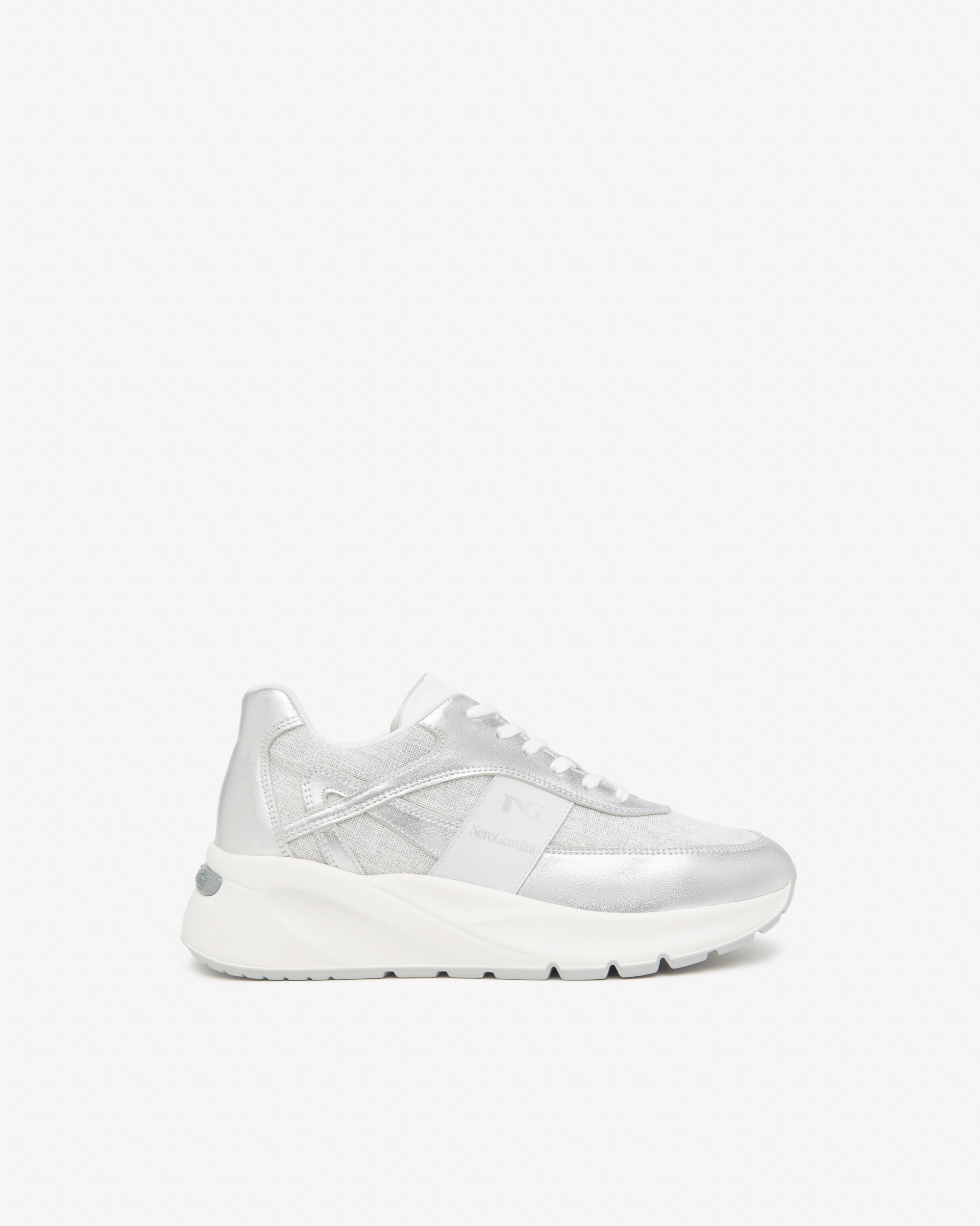  Damen-Sneaker aus Leder und Stoff