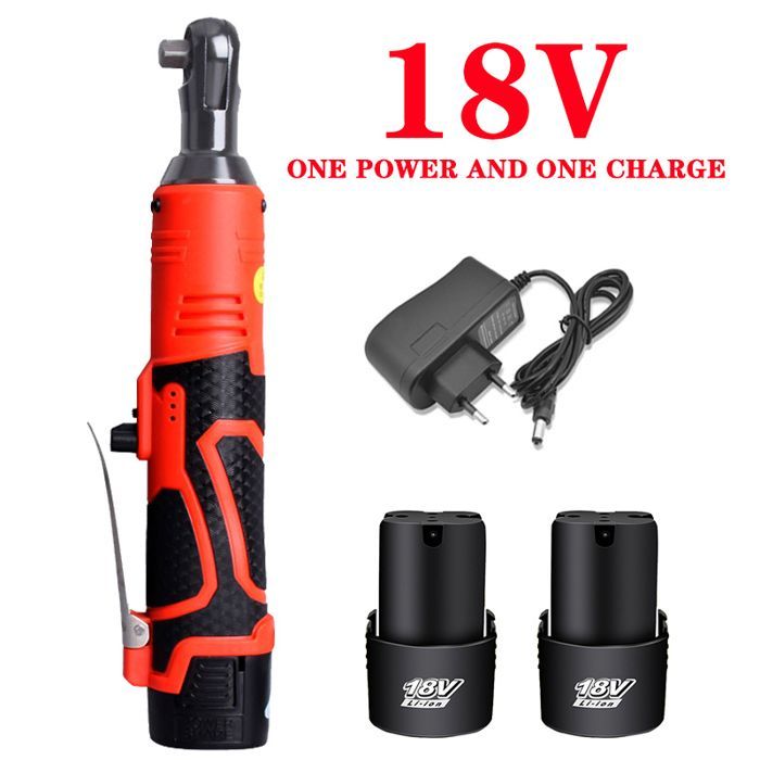Llave de impacto inalámbrica de 60 Nm, equipada con dos baterías, portabrocas de 3/8