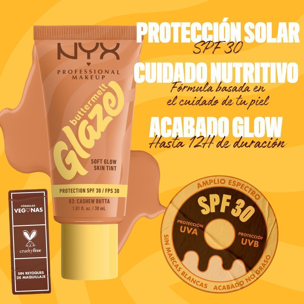 „Bummelt Glaze“ švelnaus švytėjimo suteikiantis odos atspalvis su SPF 30 Makiažo pagrindai