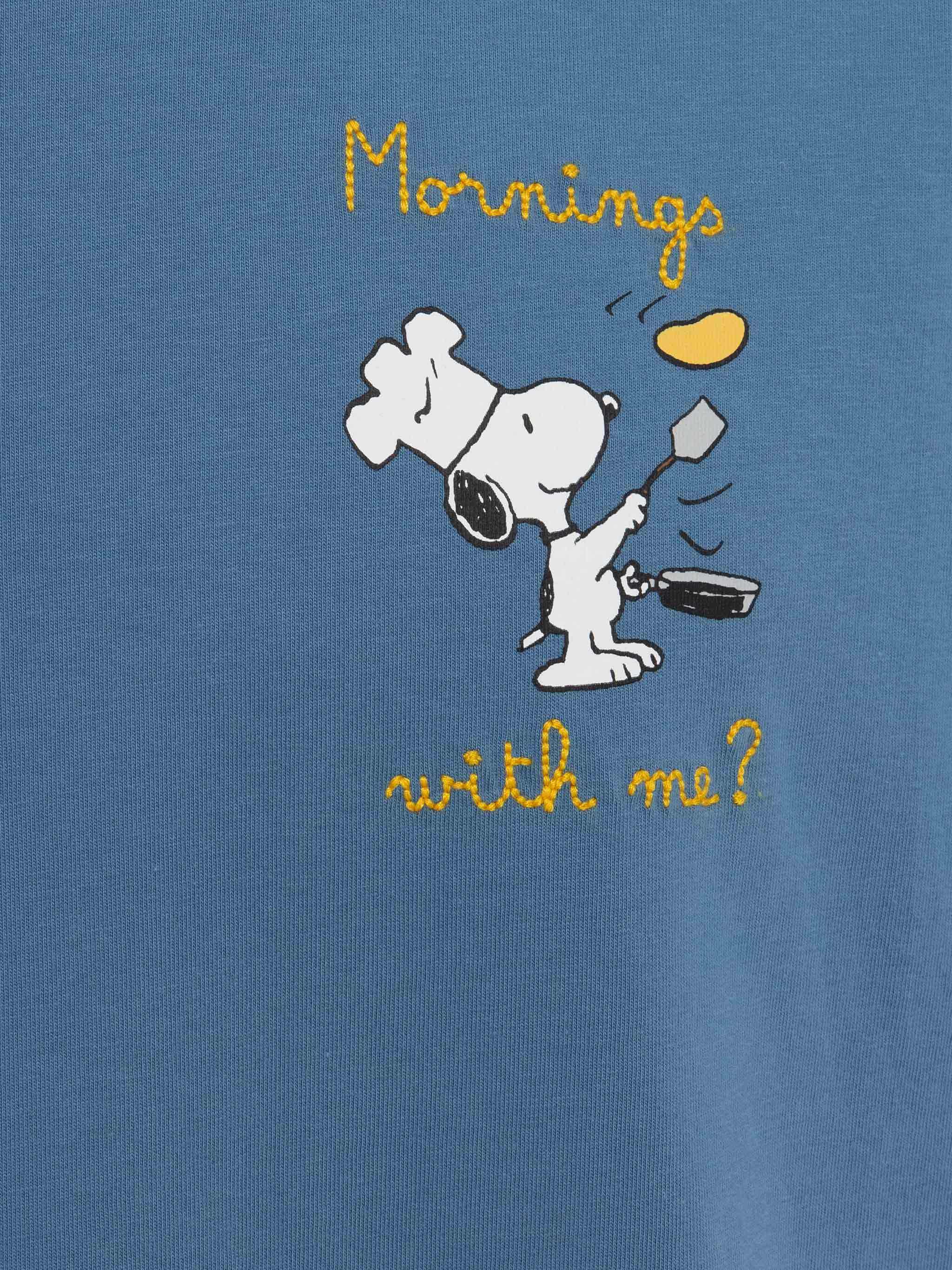 T-shirt Man in cotone organico con ricamo St. Barth Snoopy Chef | SNOO