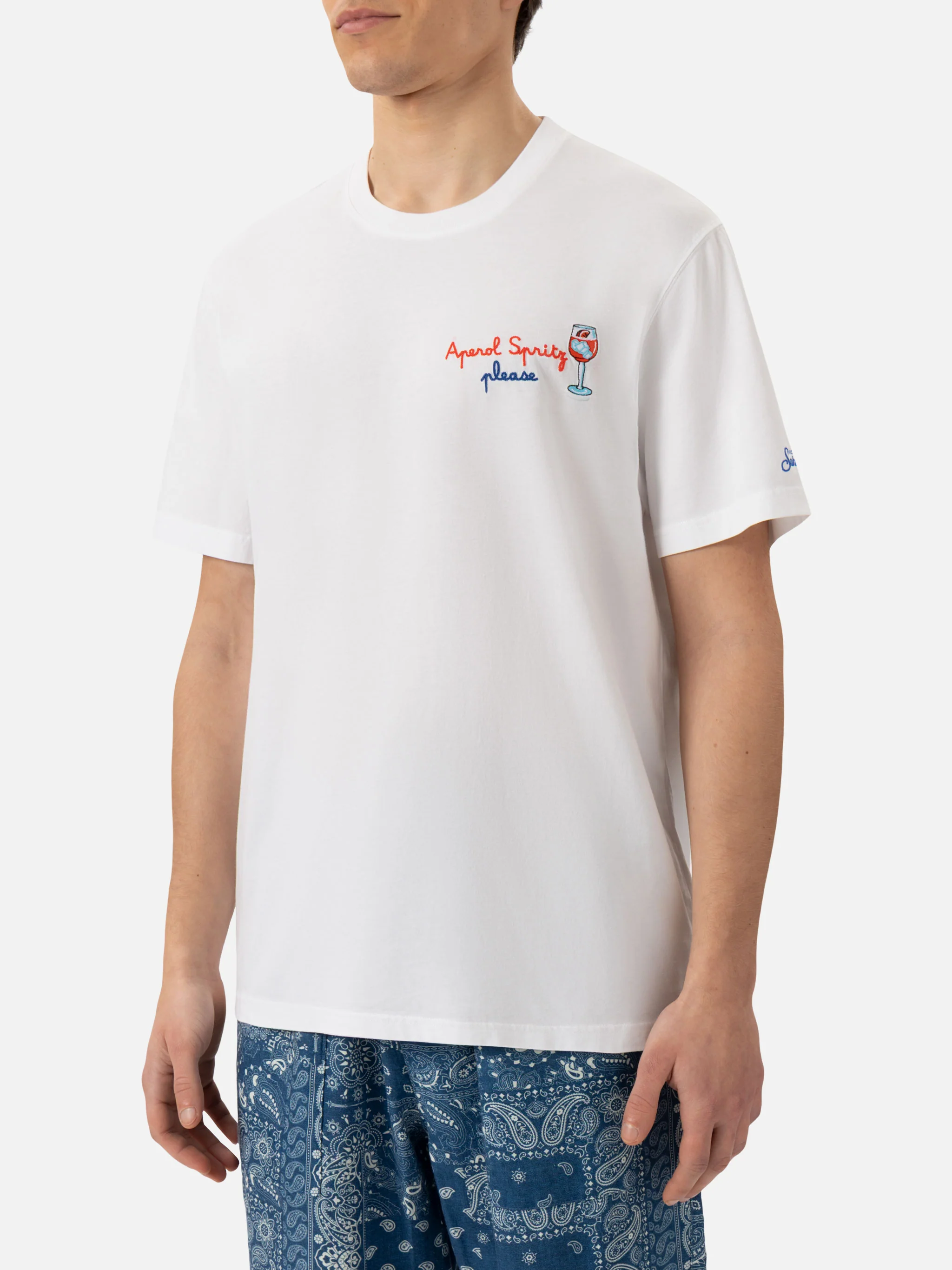T-shirt Portofino in jersey di cotone classic fit con ricamo Aperol Sp