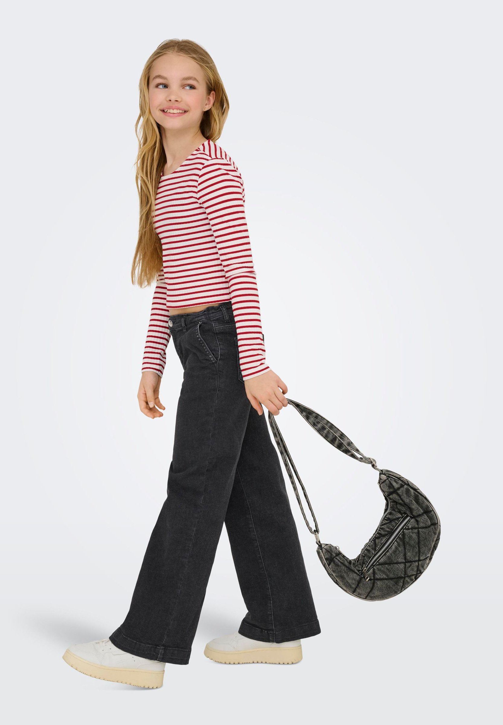 UNIQUEMENT POUR FILLES - Jeans évasés - denim noir