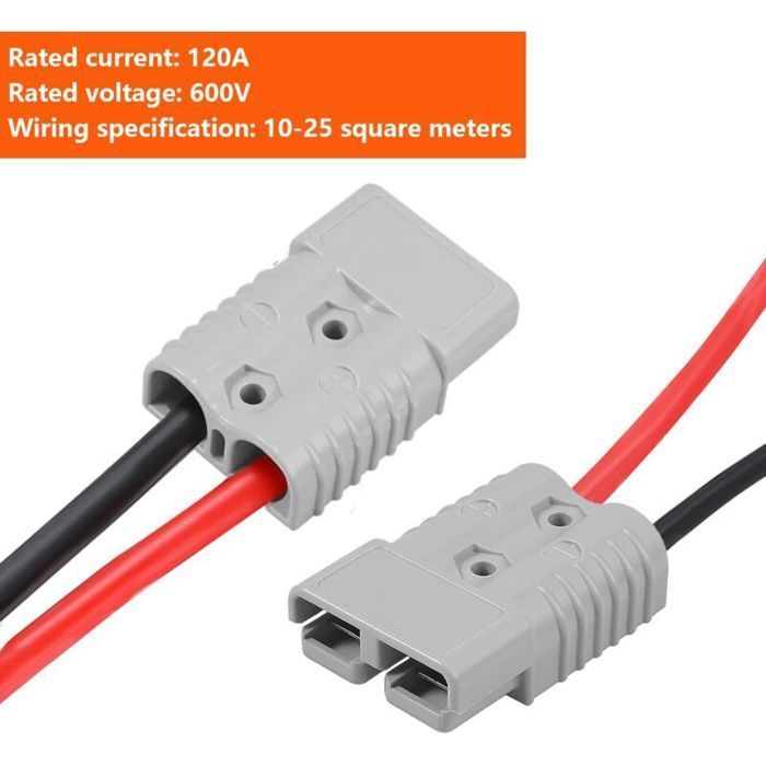 Connecteur de batterie rapide - Virex® - 120A - 600V - Pour camping-car et caravane - Contacts argentés