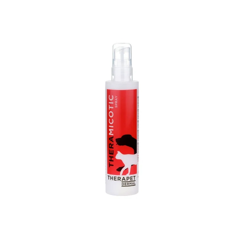 THERAPET Spray Théramicotique 200 ml Spray pour chiens et chats Adjuvant pour la dermatite