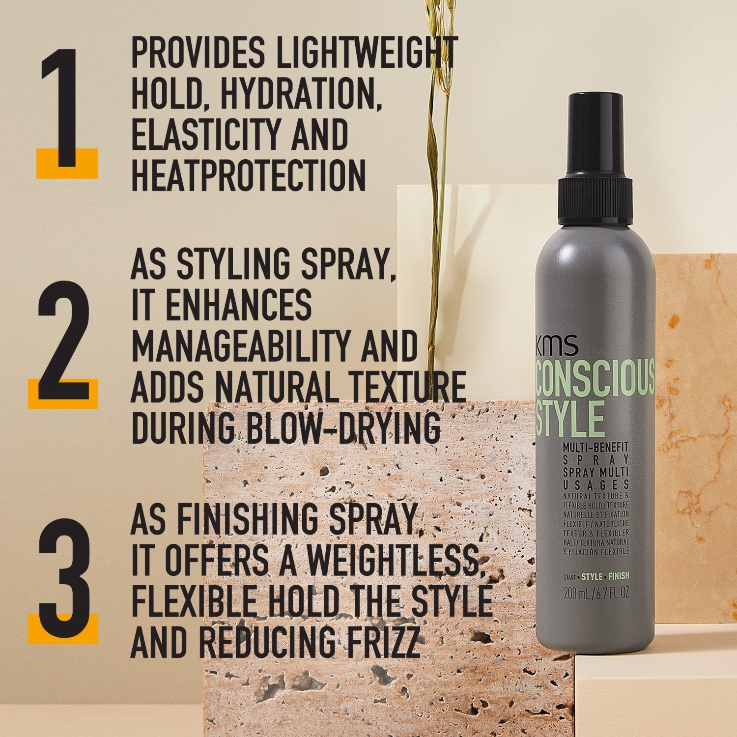 KMS sprej za zaštitu od topline Conscious Style Multi Benefit sprej - 200 ml