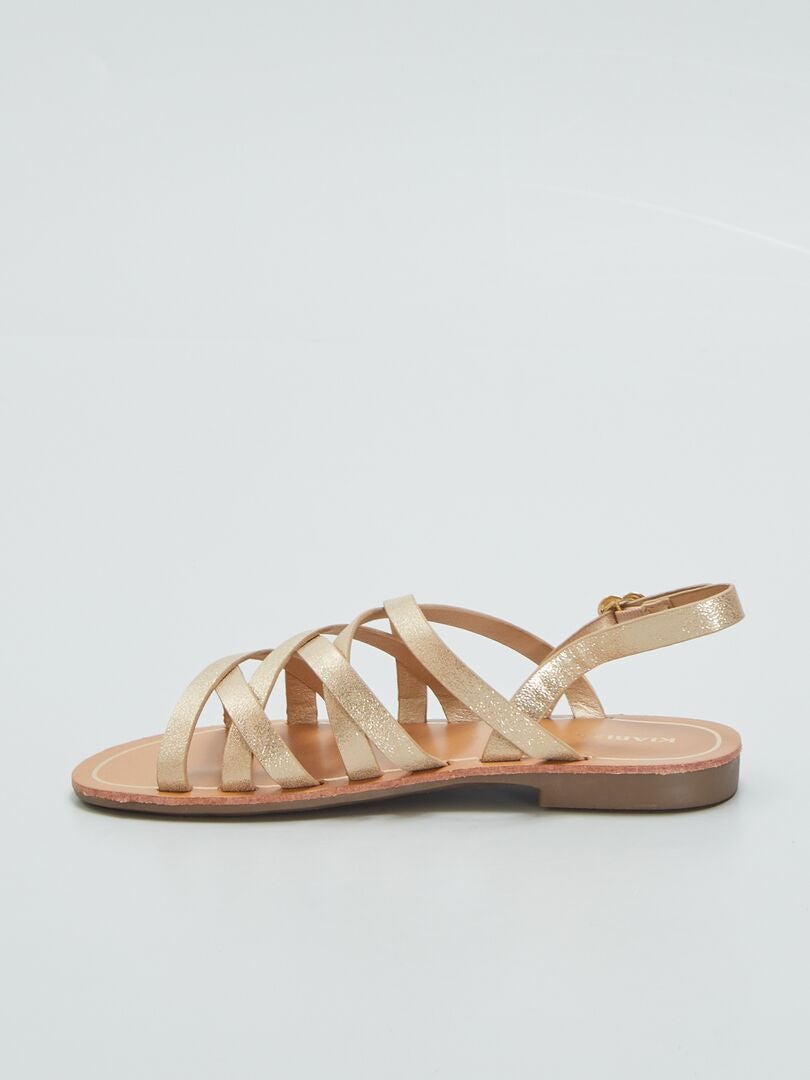 Sandalen met bandjes - GEEL