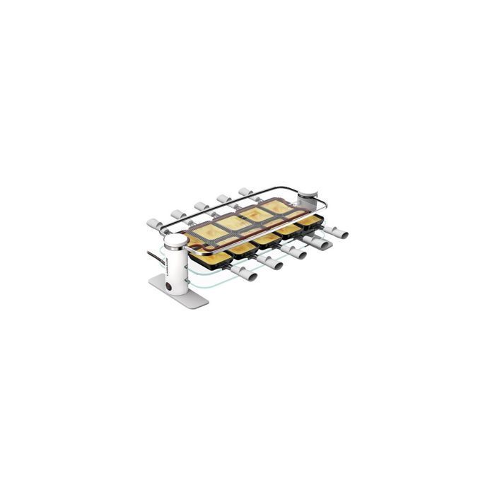 Raclettegrill - LAGRANGE - 10 personen - 1200 W - Verwijderbaar glas - Geïntegreerde pannenhouder