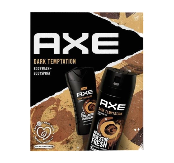 Axe Dark Temptation zestaw prezentowy dla mężczyzn żel pod prysznic 250 ml   dezodorant 150 ml