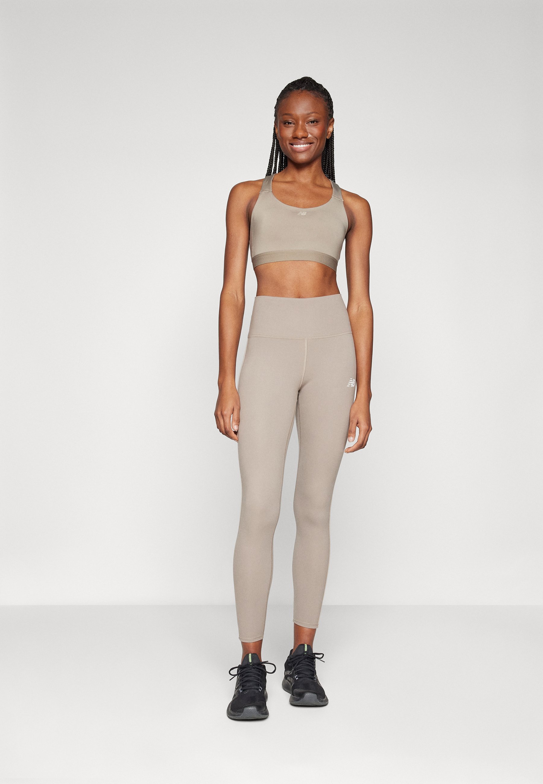 Leggings taille haute New Balance HARMONY PIPING - Leggings - Dockside