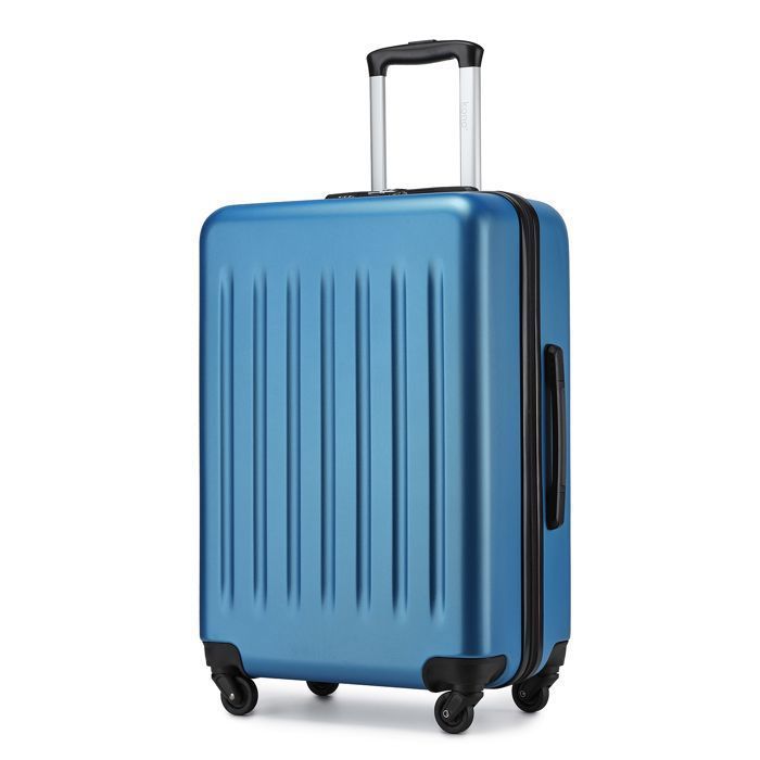 Kono Valise Bagage Cabine Taille 54.5x34x21.5cm Valise de Voyage Rigide en ABS à 4 roulettes Léger Trolley avec Serrure TSA, Marine