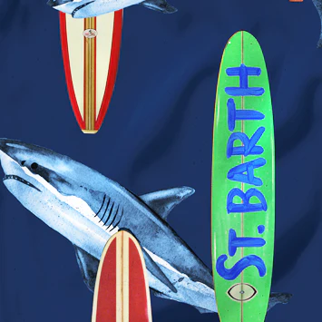 Zwempak voor jongens met surfplankprint