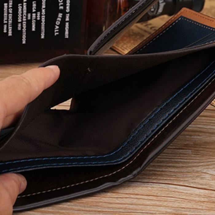 Cartera de piel sintética para hombre Fuerdanni - Café