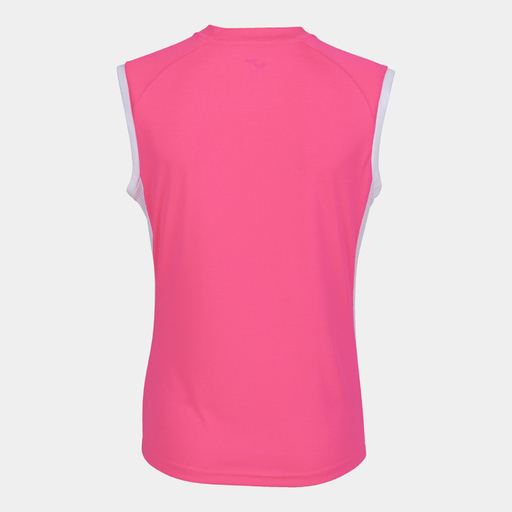 Joma Supernova II ärmelloses T-Shirt, fluoreszierendes Pink/Weiß