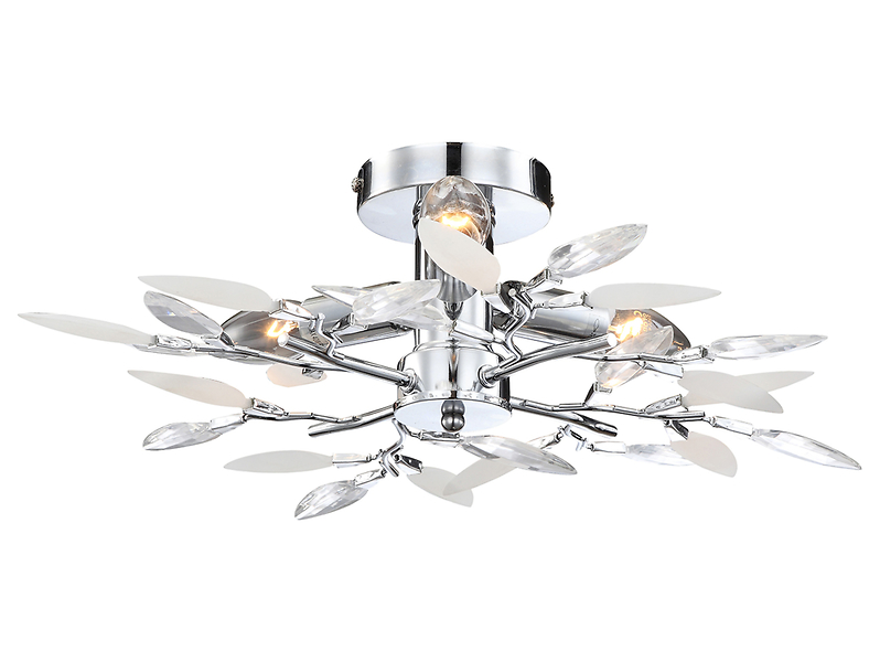 Lampa sufitowa 3-punktowa Vida metalowa srebrna