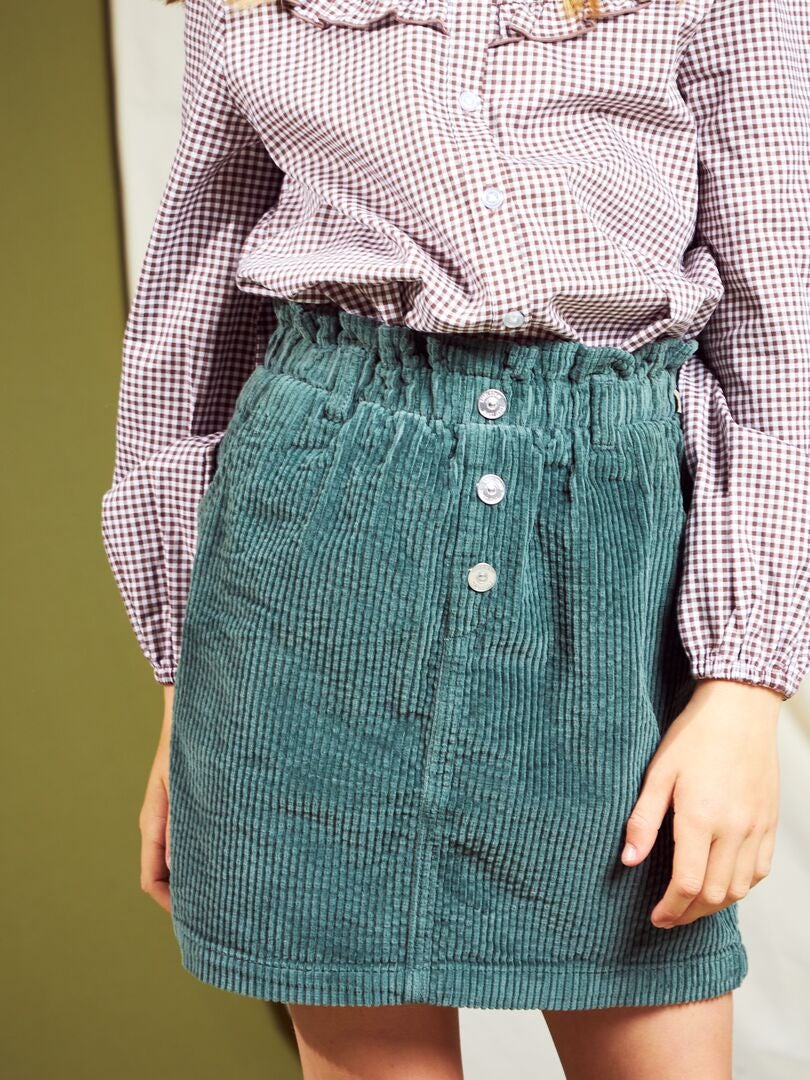 Corduroy rok - GROEN