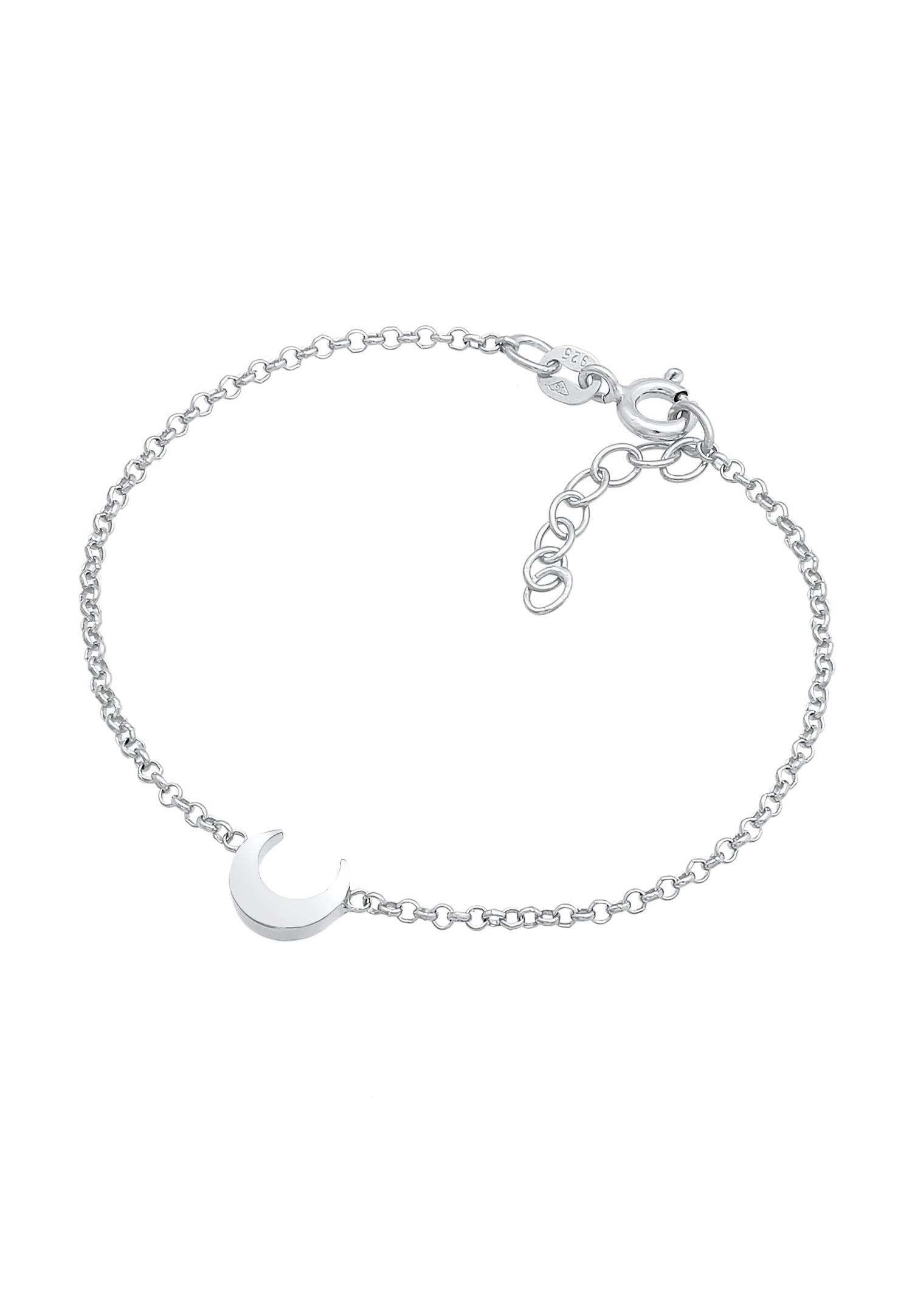 Elli Enfants pendentif demi-lune symbole astro en argent sterling 925