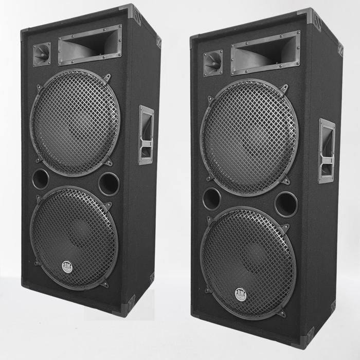 Pair of passive PA speakers 2x15