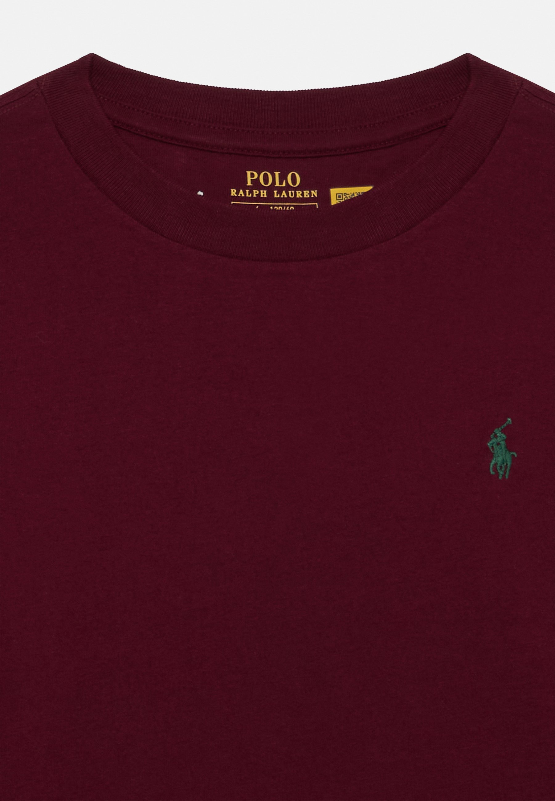 Polo Ralph Lauren katoenen jersey T-shirt met lange mouwen - Top met lange mouwen - klassiek wijnrood