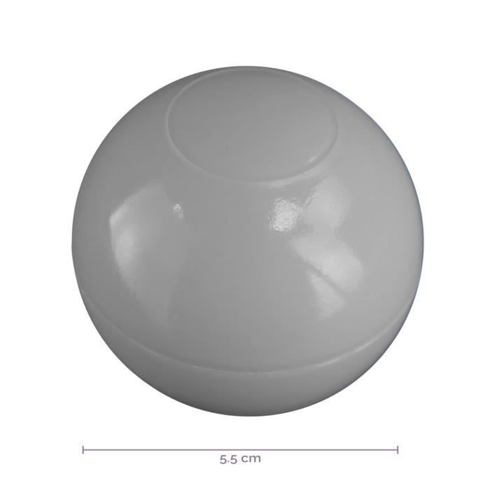Lot de 2 sacs de 100 balles de jeu ou de piscine indéformables - Noir, Gris, Blanc - Monsieur Bébé
