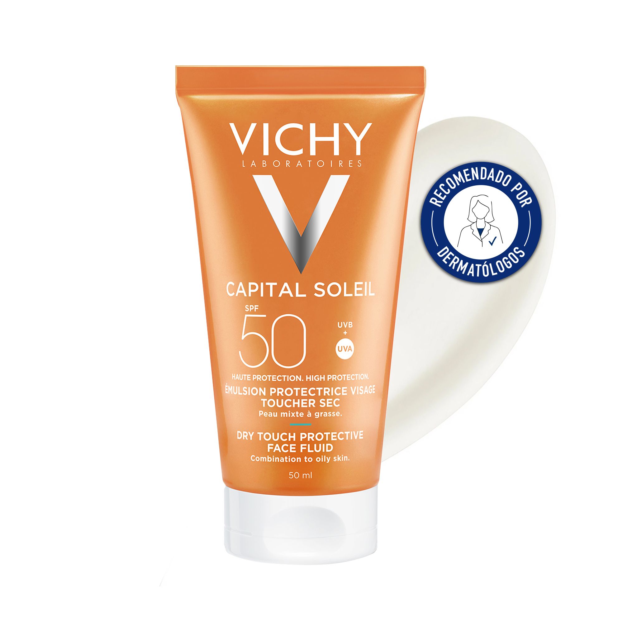 Capital Soleil SPF50 emulzia na tvár, suchý finish Ochrana pred slnkom v lekárni