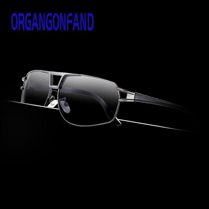 Óculos de Sol Polarizados Quadrados ORGANGONFAND para Homens, Ideais para Dirigir - Marrom