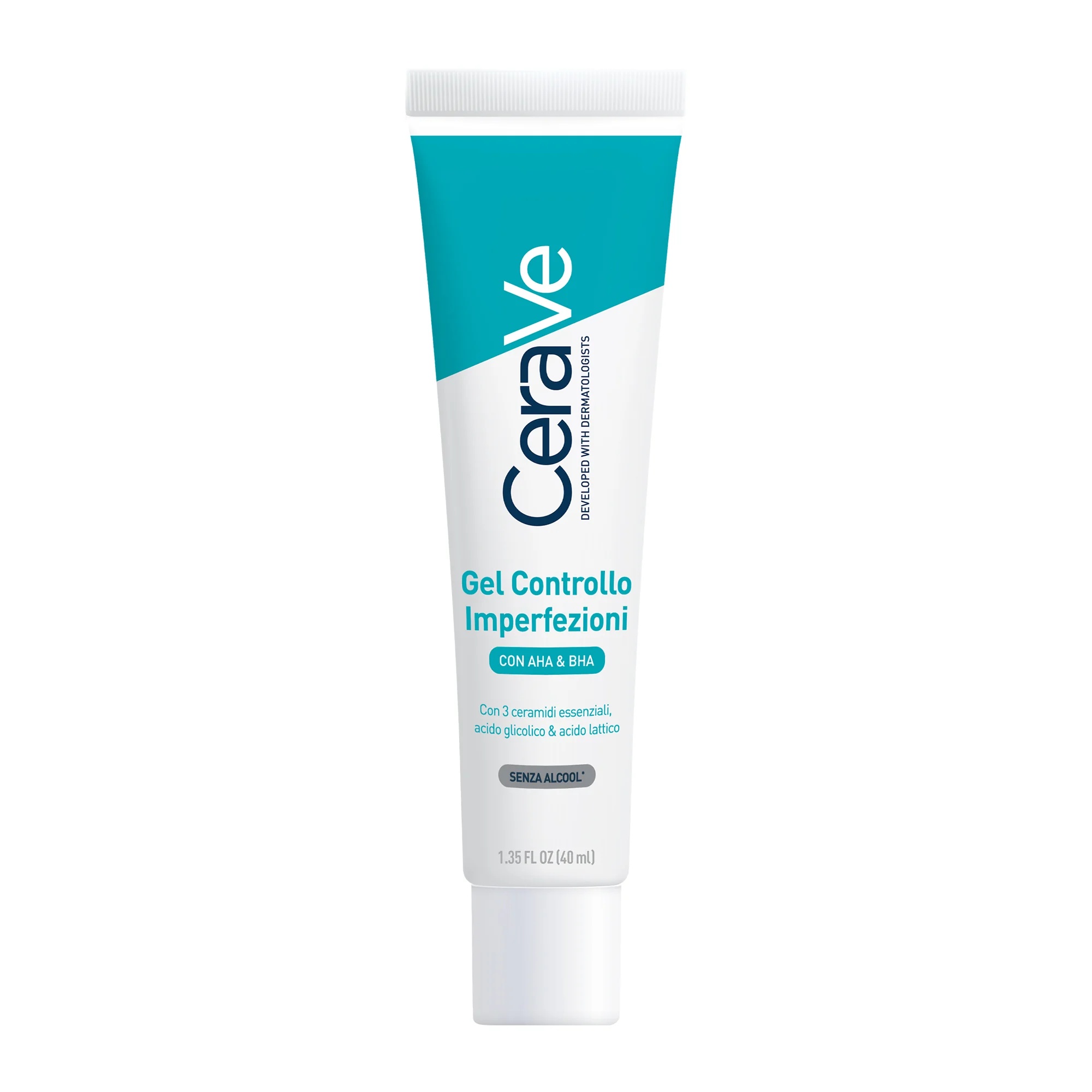 CERAVE Cerave Acne AHA BHA Serum Gel 40 ml voor het bestrijden van huidonvolkomenheden.