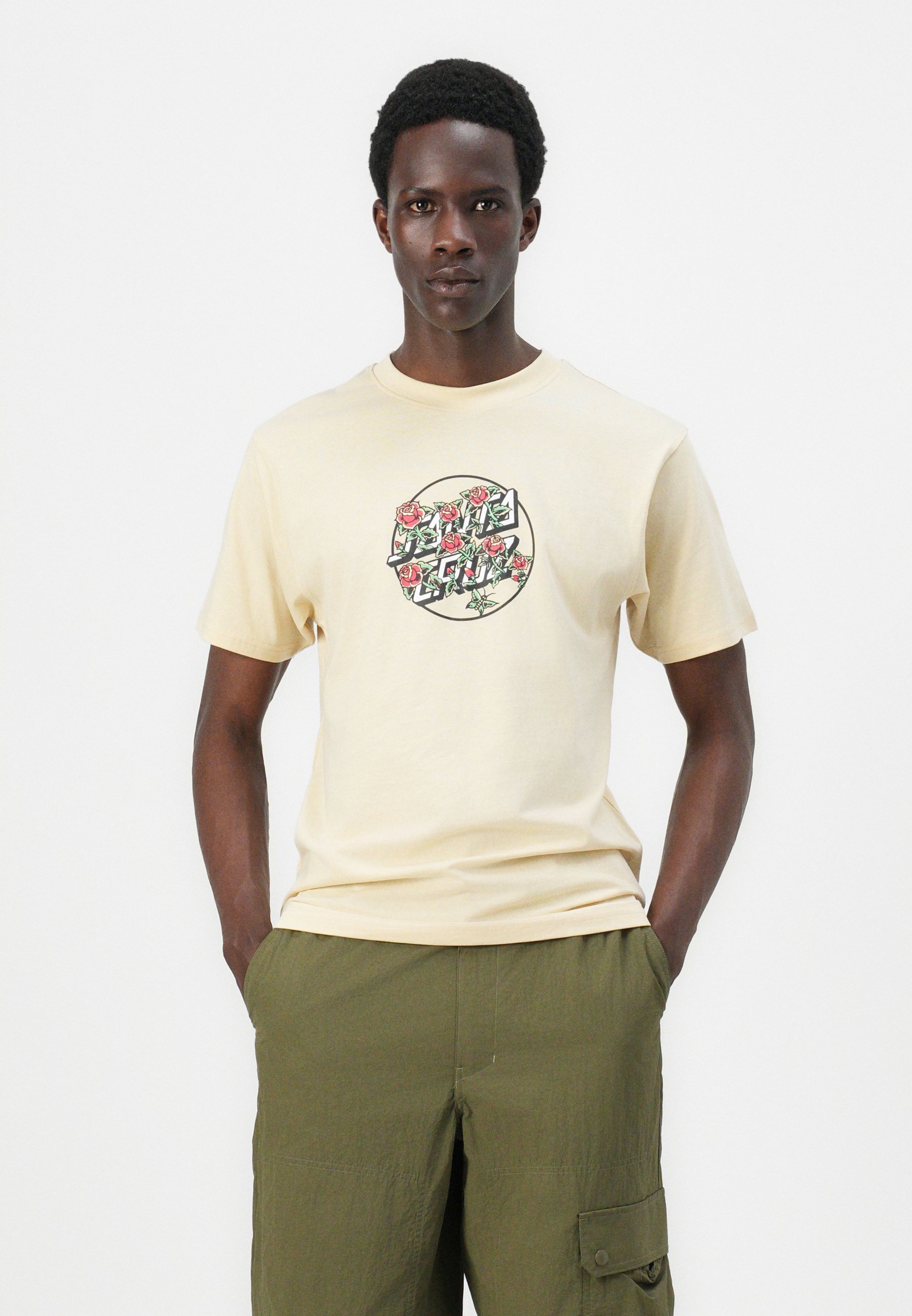 T-shirt unisexe Santa Cruz FLASH STACKED DOT FRONT - Imprimé bois blond