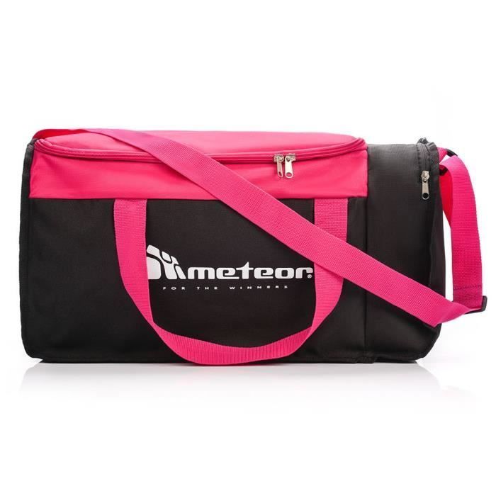 Sports Bag - METEOR - WIDAR 40L - Black/Pink - Polyester - Side Pocket