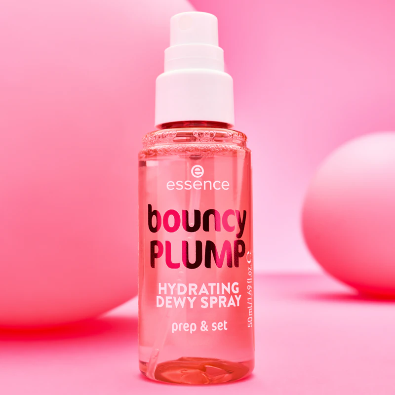 spray fixador de maquiagem hidratante e volumizador Essence Bouncy Plump