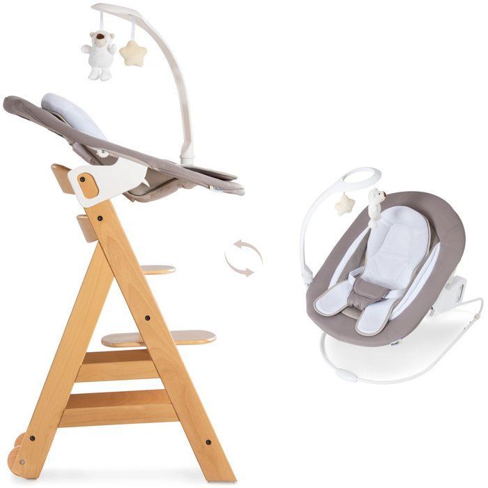 Cadeira de Descanso Infantil Hauck Alpha Deluxe com Arco de Brinquedos - Bege