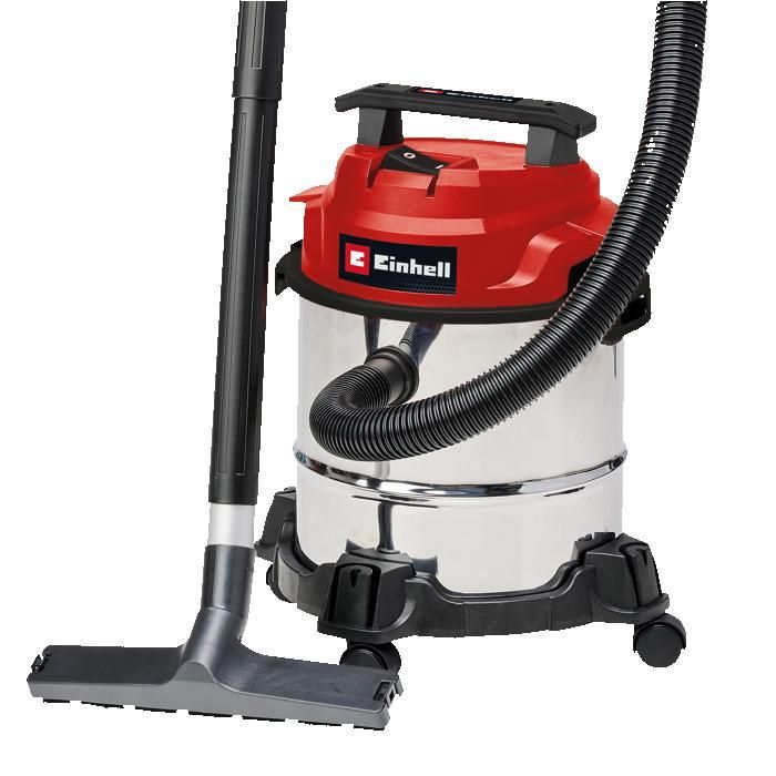 Aspiradora en seco y húmedo Einhell TC-VC 1812/1 S (1250 W, depósito de 12 L, 180 mbar). Incluye accesorios.