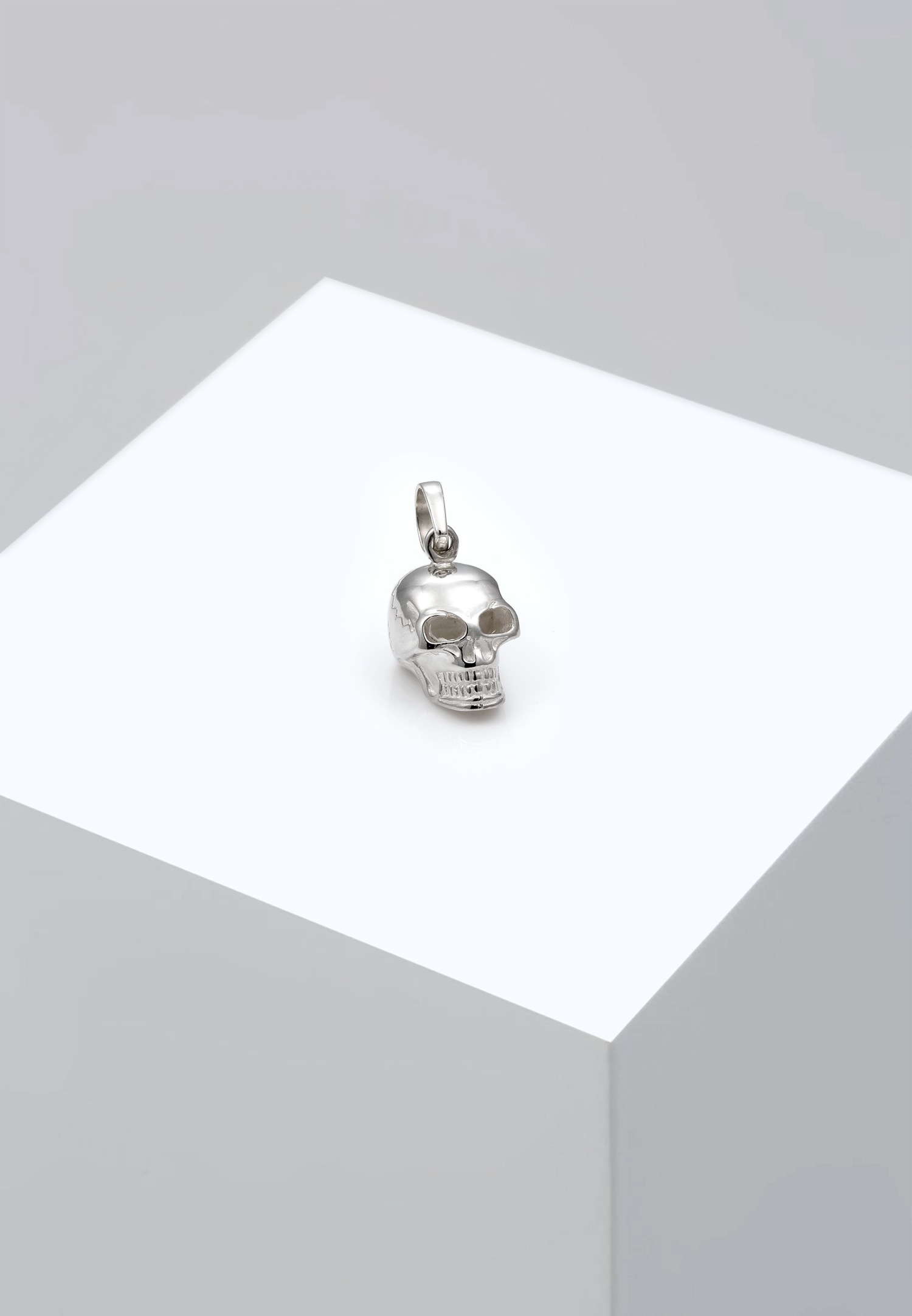 KUZZOI Hommes pendentif tête de mort Skull Gothic en argent sterling 925