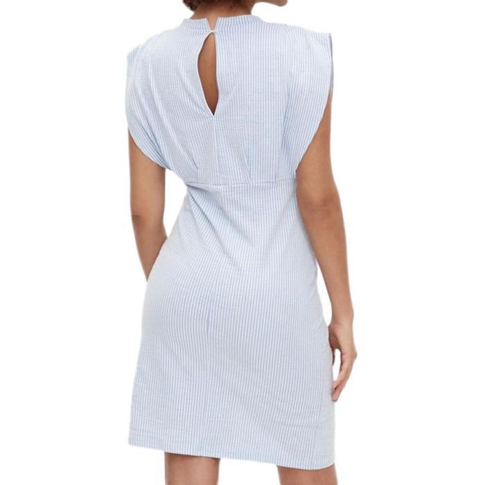 Nursing dress - MAMALICIOUS - Marie - White/Blue - 100% cotton - Zip opening