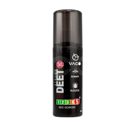 Vaco Strong Spray na komary kleszcze meszki DEET50% 80ml