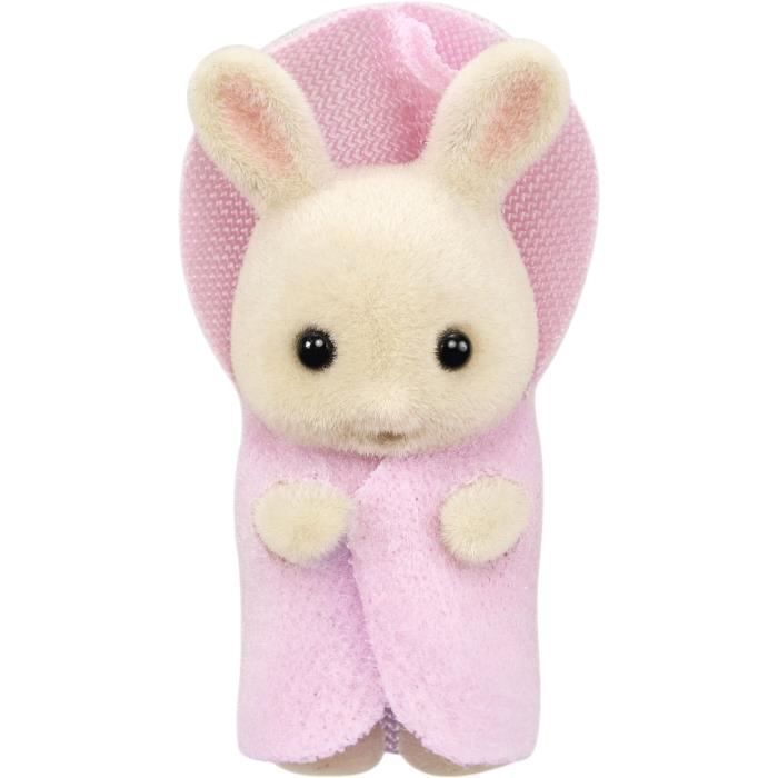 Miniaturfiguren – SYLVANIAN FAMILIES – 5707 – Cremefarbene Kaninchen-Drillinge und Badezimmeraccessoires
