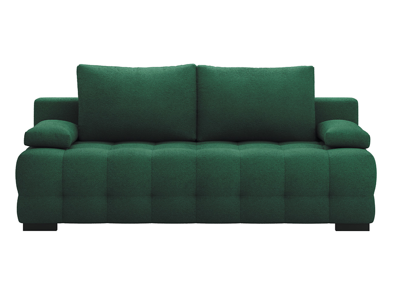 Sofa trzyosobowa Simon rozkładana z pojemnikiem zielona