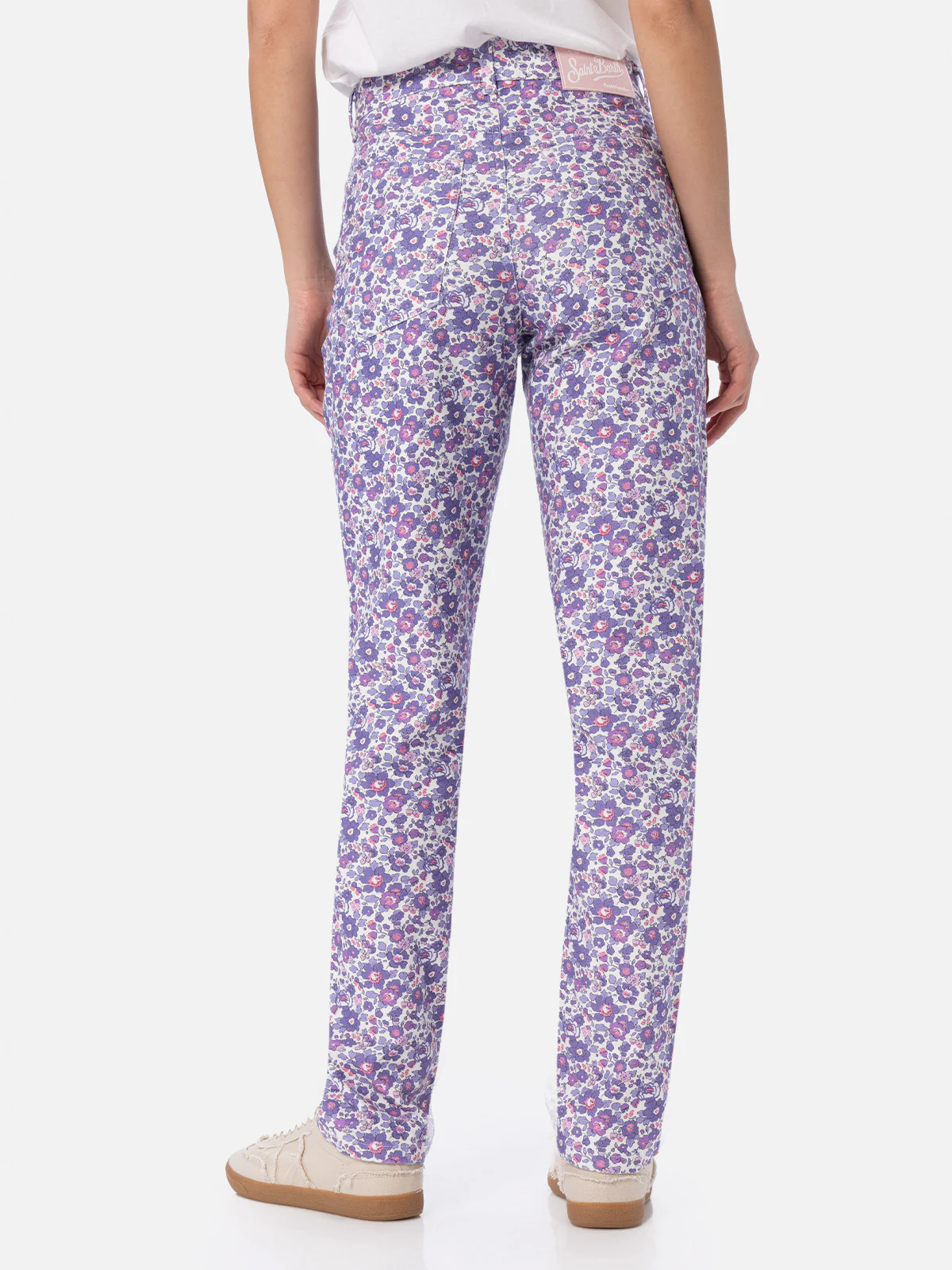Damesjeans met Belleville Lilac Betsy-print | Gemaakt met