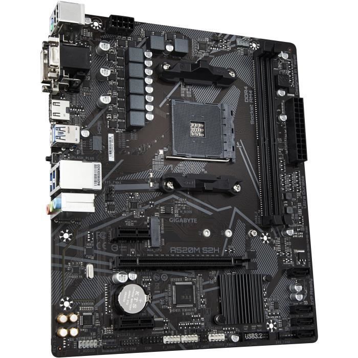 Motherboard - GIGABYTE - A520M S2H - Micro-ATX - Sockel AM4 - DDR4 bis zu 64 GB