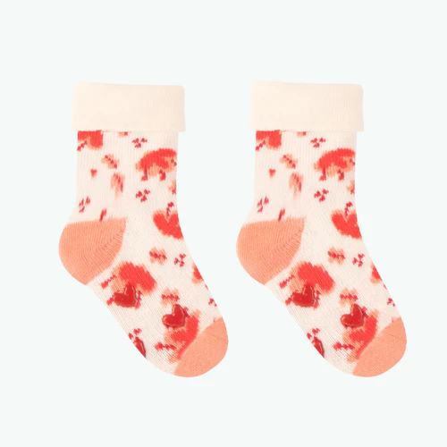 Cabaia Blooming Butterflies - Pack de chaussettes bébé oransje