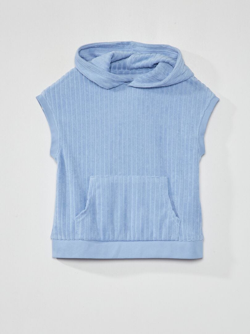 Sweatshirt van badstof - BLAUW