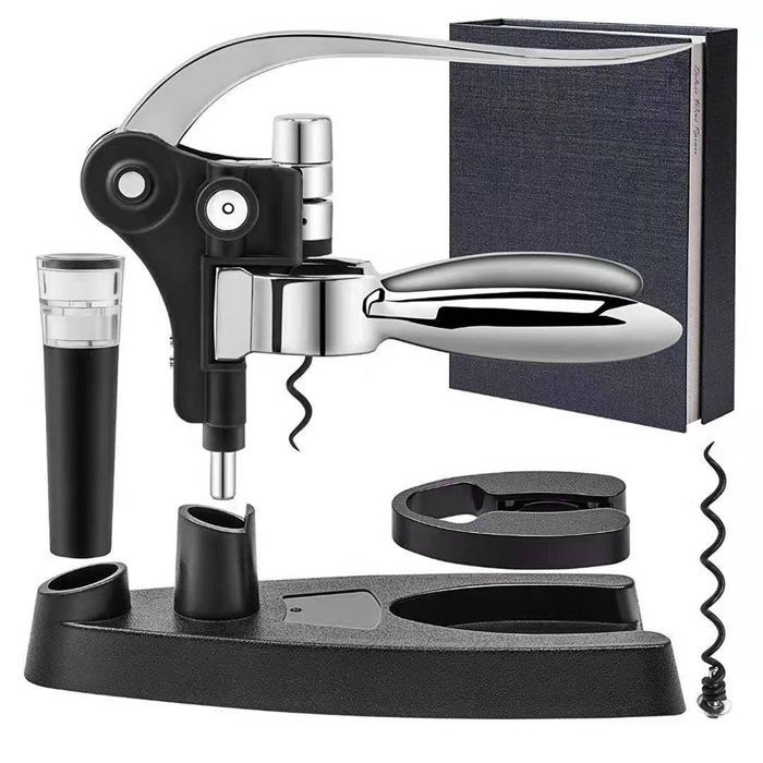 Coffret cadeau vin - EINNENFFER - 5 pièces - Matériaux solides - Tire-bouchon durable - Facile à utiliser