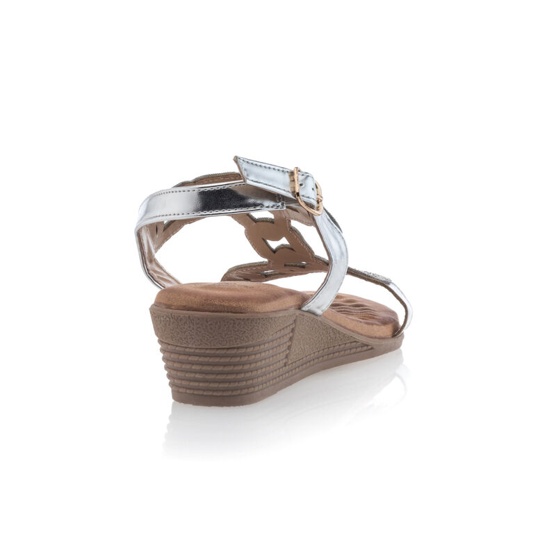 Graue Damensandalen / Zehenfreie Schuhe