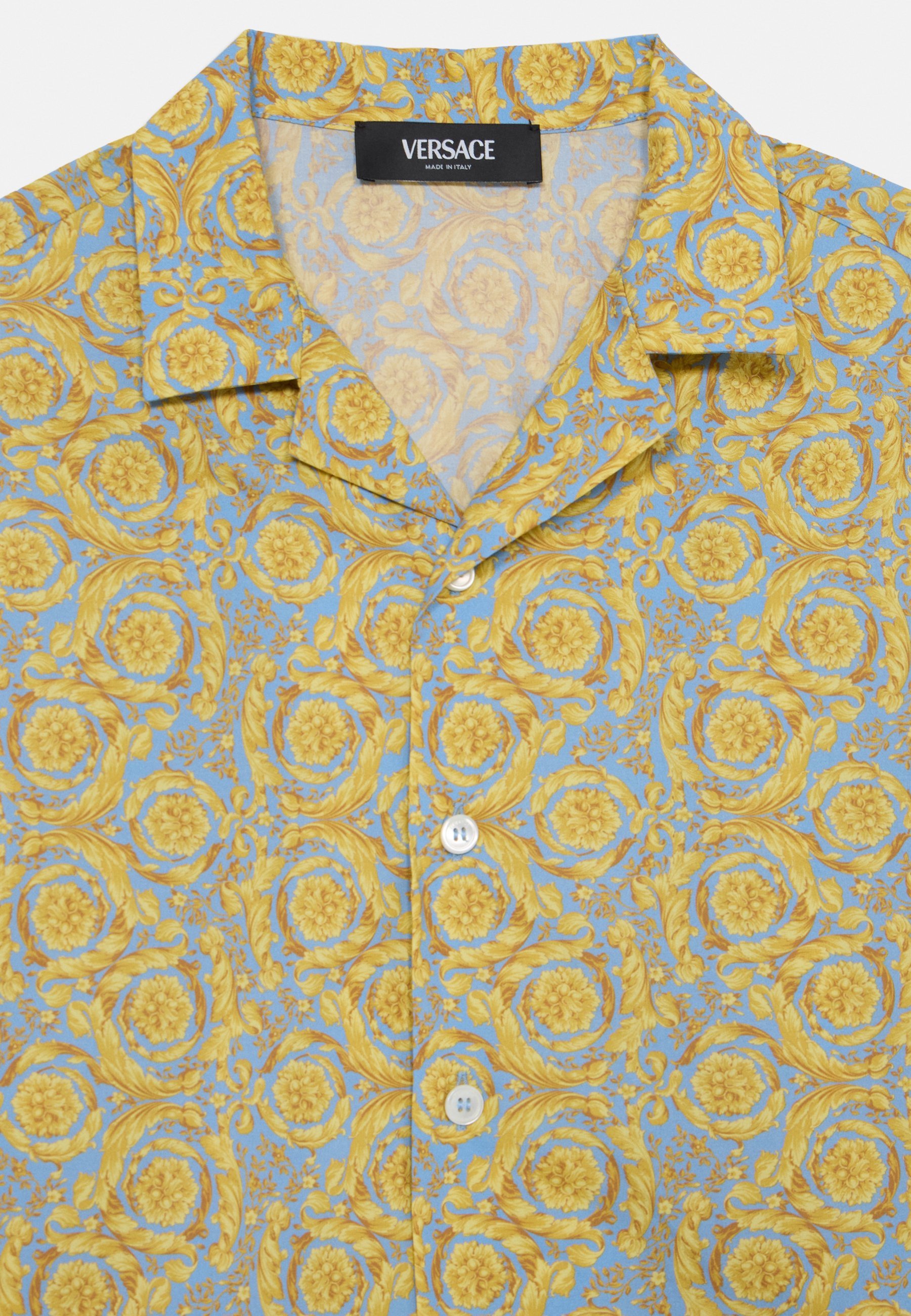 Versace INFORMAL BAROCCO ALLOVER KIDS UNISEX - Koszula - pudrowy błękit/złoty kolor