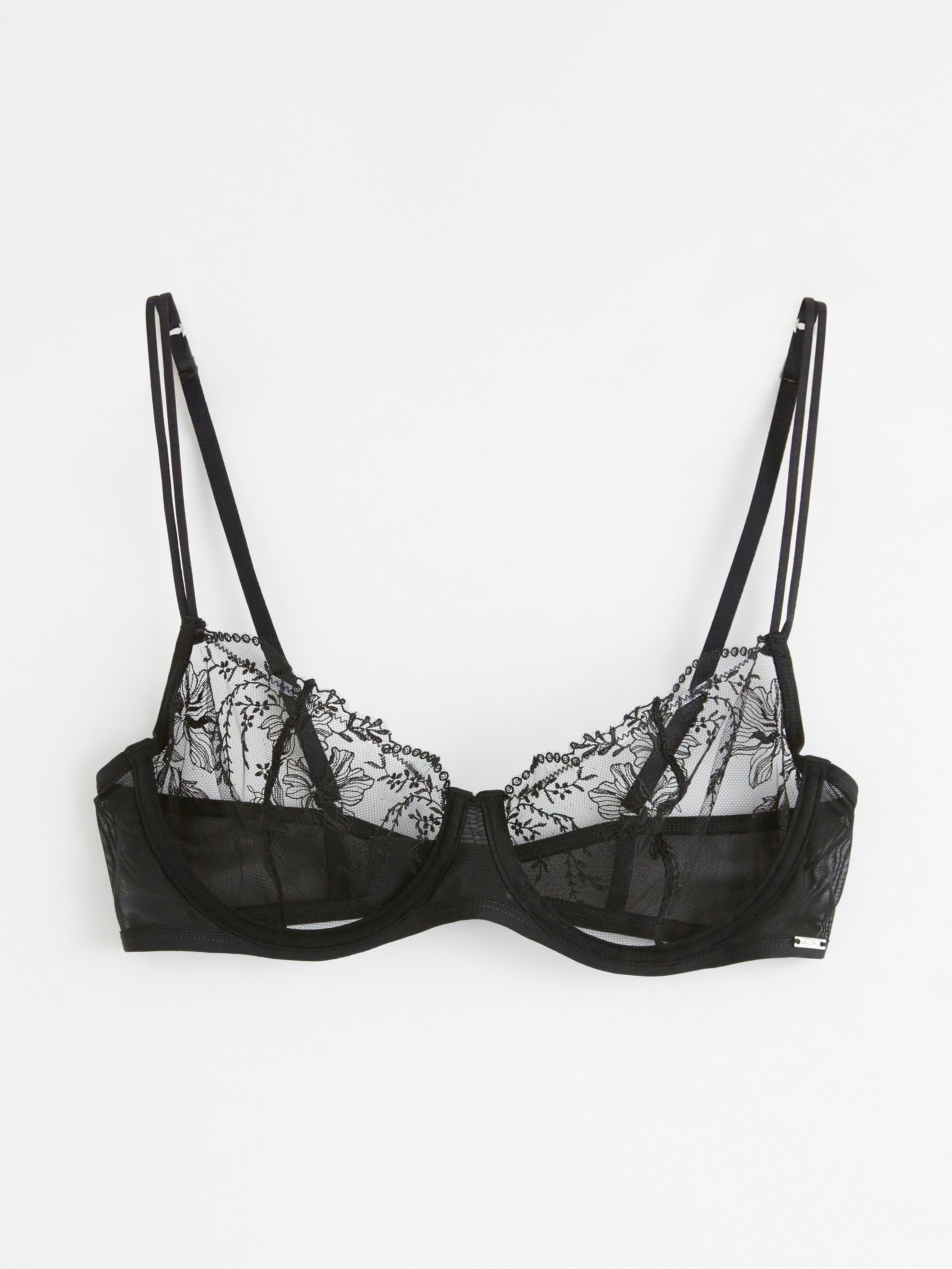 ella m – Senna upolstret BH med blonder Svart