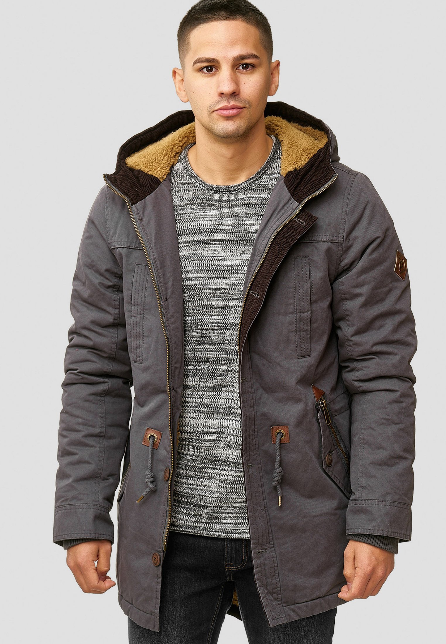 Cappotto invernale INDICODE JEANS - grigio scuro