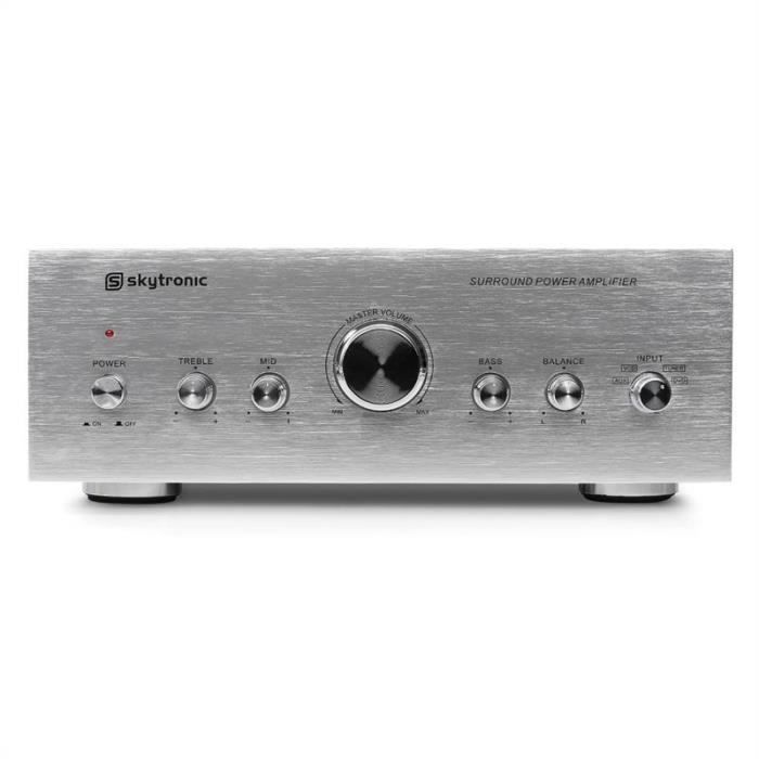 Skytronic AV400 stereo karaoke-versterker, 400 watt, 4 ingangen