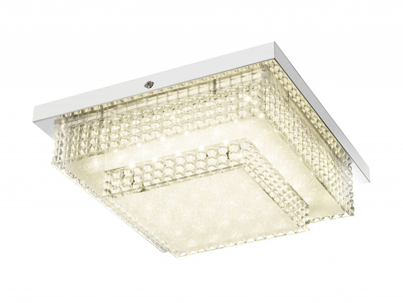 Plafon Cake LED metalowy srebrny