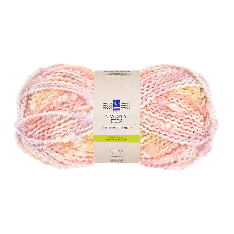 Twisty Fun Garn rosa/lavendel/gelb