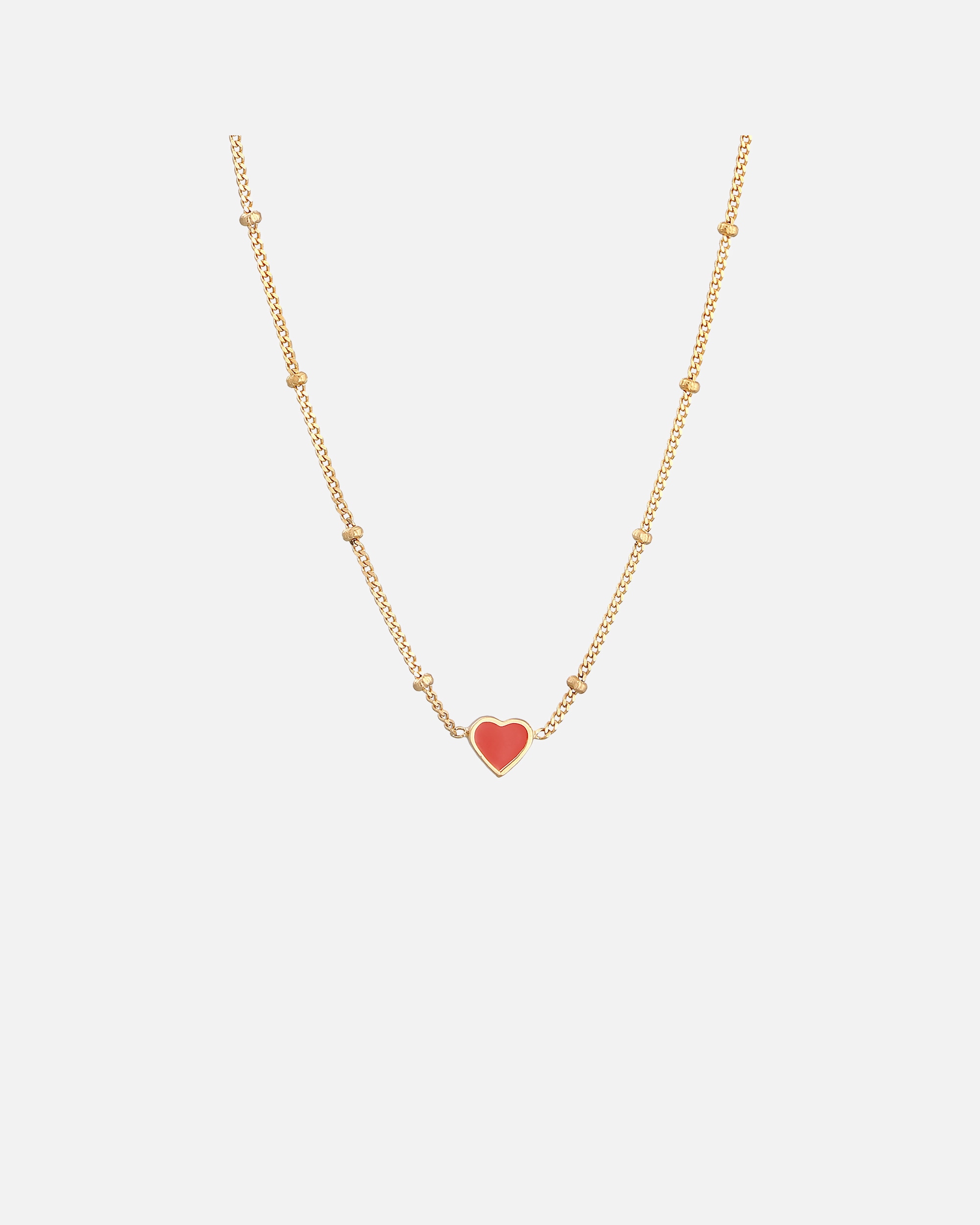 Elli Enfants pendentif coeur boules avec émail en argent sterling 925 plaqué or